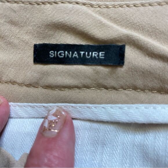 Talbots Signature Beige Capris Womens Size 8 Fitted Cropped Cotton Blend - Picture 5 of 6